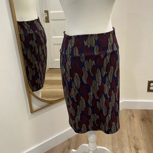 Lularoe jacquard skirt- can pair with purple sweater for +$3